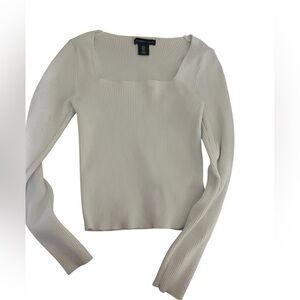 Sincerely Jules Ribbed White Sweater